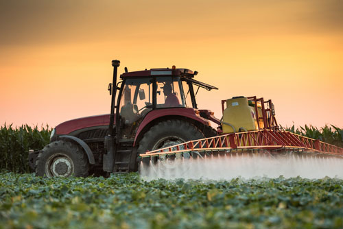 Pesticides are applied to a farm in Kansas